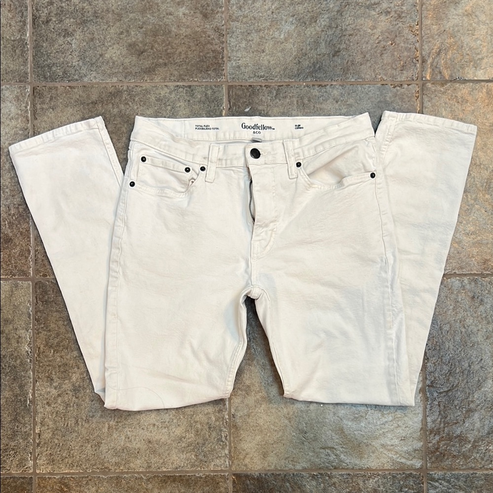 Goodfellow & Co Cream Slim Jeans with Classic Design
